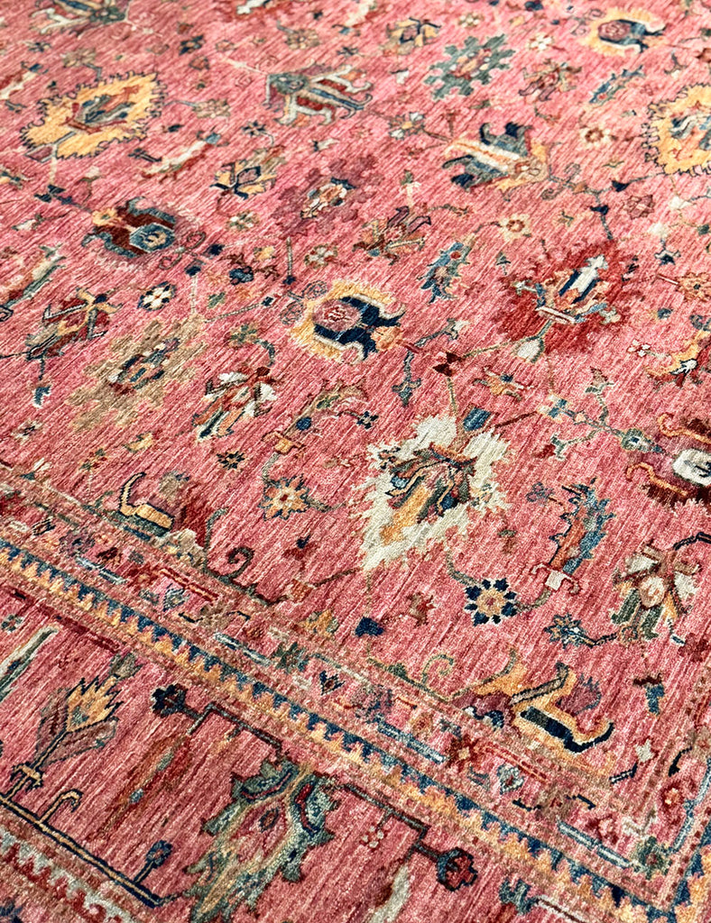 Raspberry Gendje Rug | 310cm x 245cm | Emma Mellor Handmade Rugs