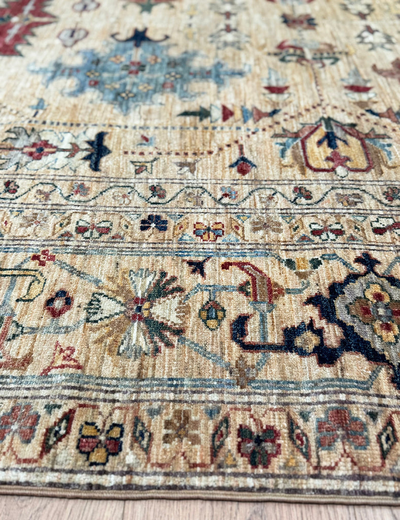 Biscuit Gendje Rug | 305cm x 200cm | Rugs | Emma Mellor Rugs
