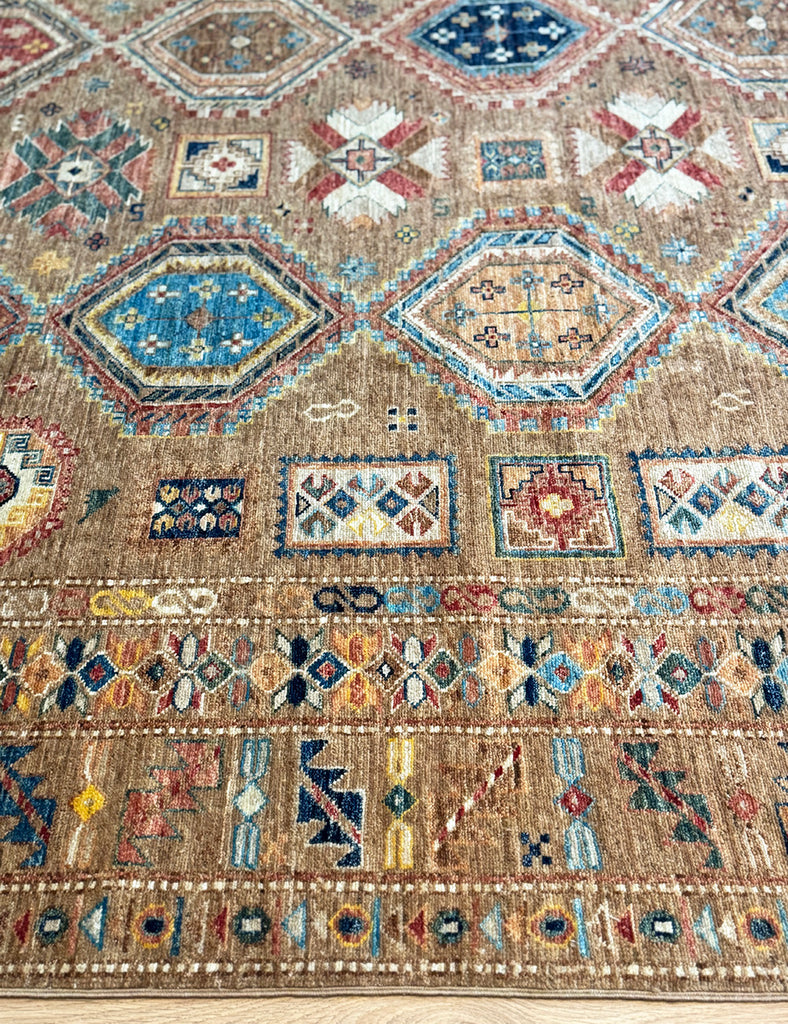 Marmalade Gendje Rug - This Gendje Rug was Handmade in Afghanistan with fine wool and natural dyes | Worldwide Shipping | Emma Mellor Handmade Rugs