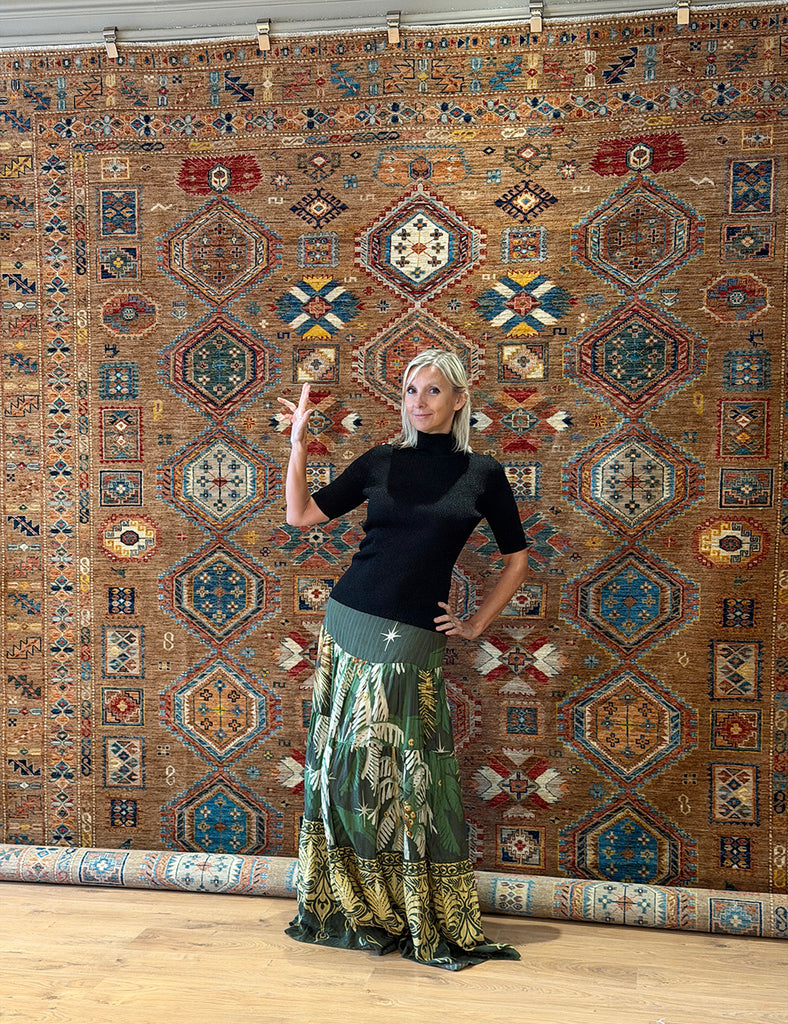 Marmalade Gendje Rug - This Gendje Rug was Handmade in Afghanistan with fine wool and natural dyes | Worldwide Shipping | Emma Mellor Handmade Rugs
