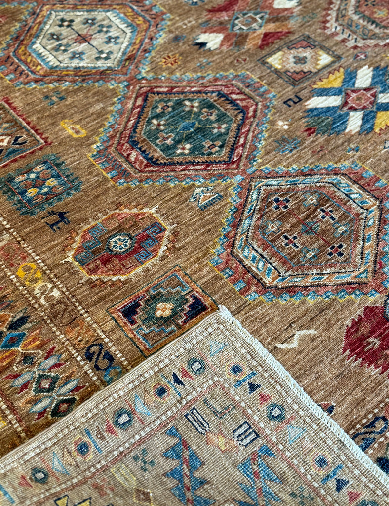 Marmalade Gendje Rug - This Gendje Rug was Handmade in Afghanistan with fine wool and natural dyes | Worldwide Shipping | Emma Mellor Handmade Rugs