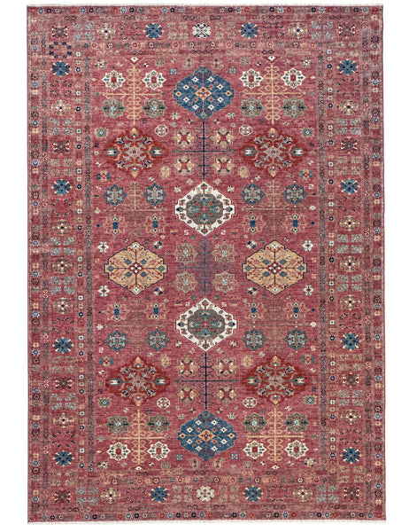 Raspberry Gendje Rug - This Gendje Rug was Handmade in Afghanistan with fine wool and natural dyes | Worldwide Shipping | Emma Mellor Handmade Rugs