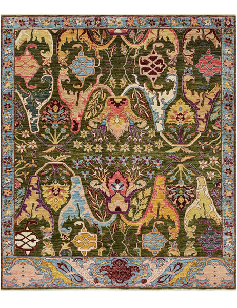 Moss Karakul Rug | 295cm x 256cm  | Handmade Rugs | Emma Mellor Rugs