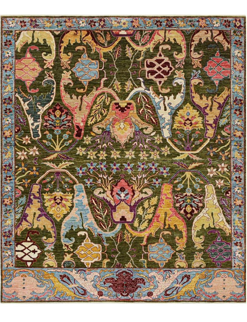 Moss Karakul Rug | 295cm x 256cm  | Handmade Rugs | Emma Mellor Rugs