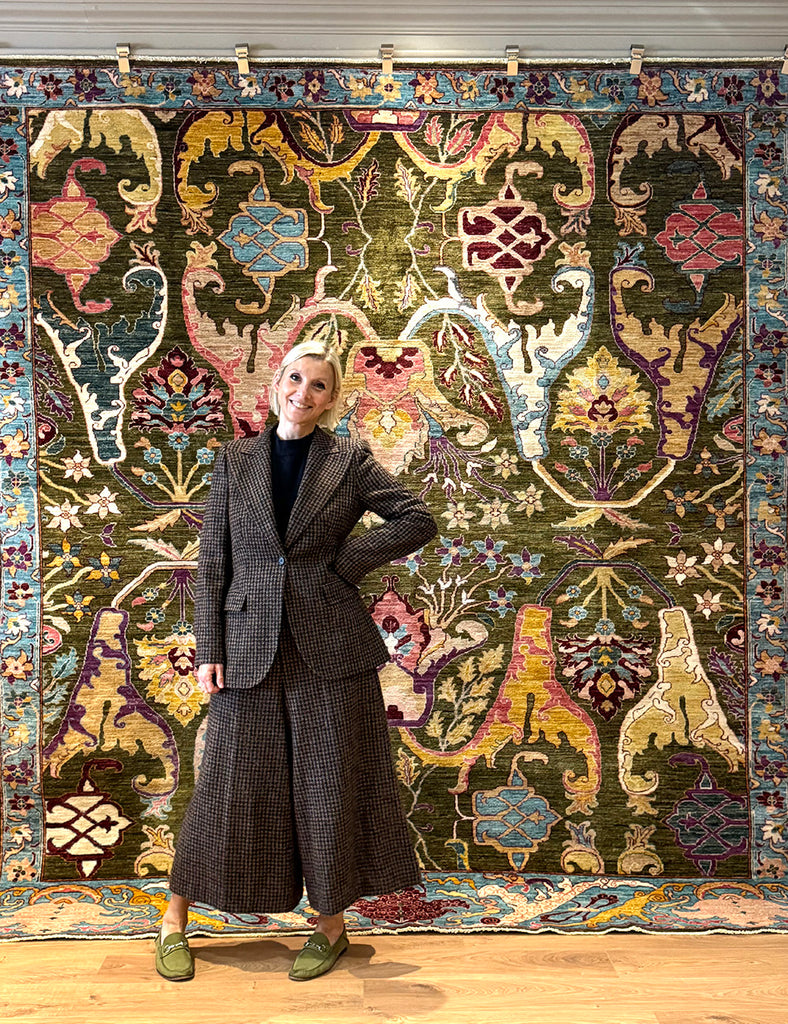 Moss Karakul Rug | 295cm x 256cm  | Handmade Rugs | Emma Mellor Rugs