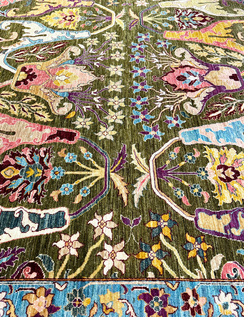 Moss Karakul Rug | 295cm x 256cm  | Handmade Rugs | Emma Mellor Rugs