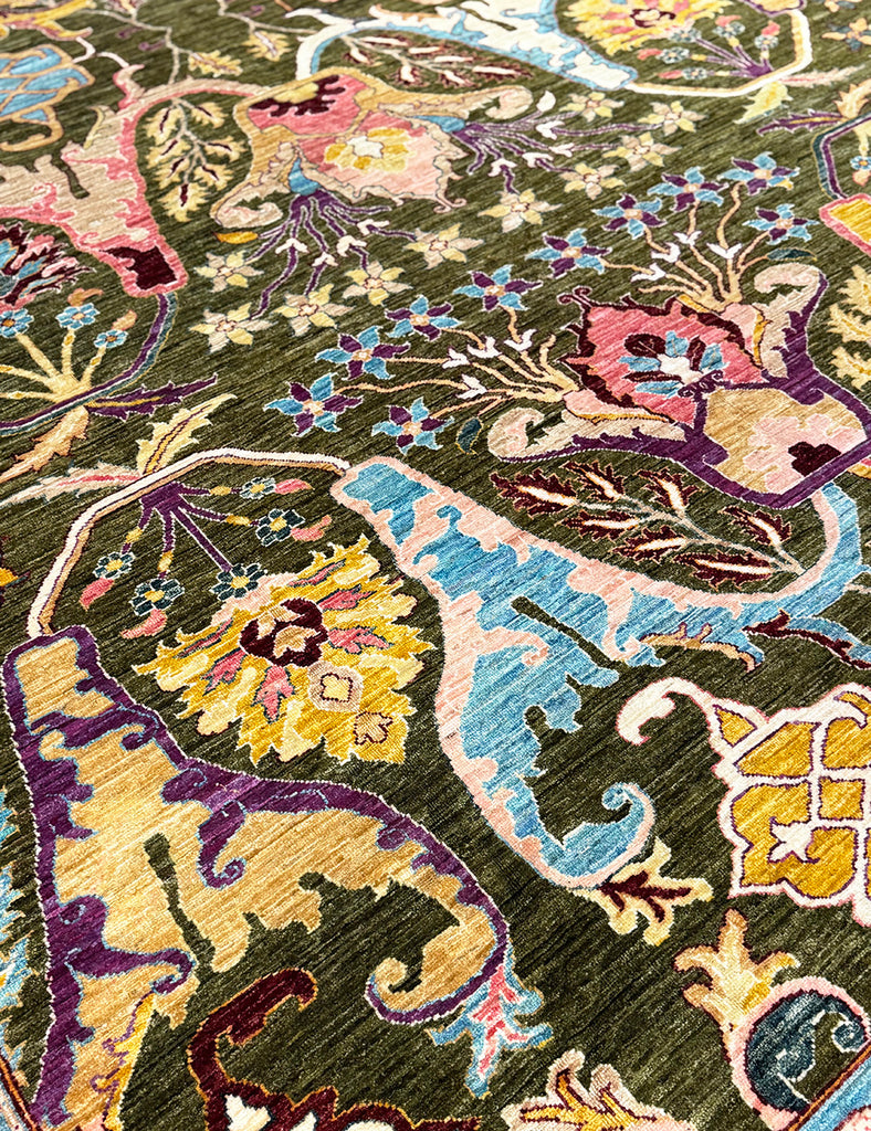 Moss Karakul Rug | 295cm x 256cm  | Handmade Rugs | Emma Mellor Rugs