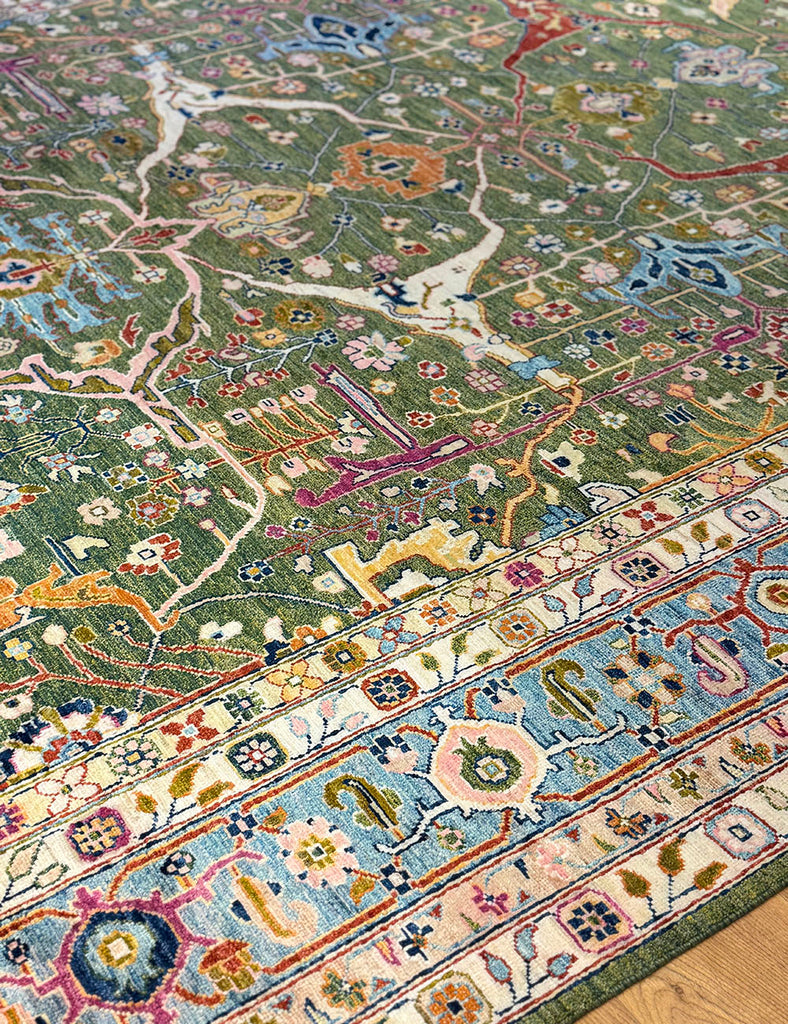 Karakul Rug in Moss Green