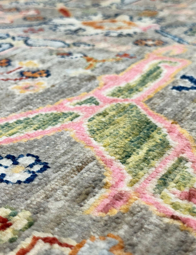 Karakul Rug in Soft Rabbit & Ecru - Karakul Rugs are Handmade in Afghanistan with fine wool and natural dyes | Emma Mellor Handmade Rugs London