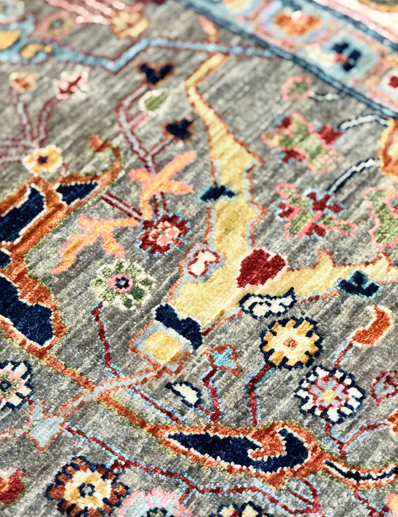 Karakul Rug in Soft Rabbit & Ecru - Karakul Rugs are Handmade in Afghanistan with fine wool and natural dyes | Emma Mellor Handmade Rugs London