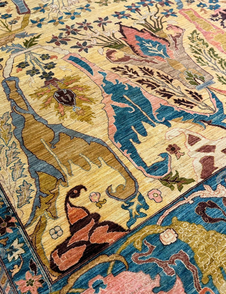 KARAKUL IN PRIMROSE & SKY - 357cm x 271cm (11'9 x 8'11)