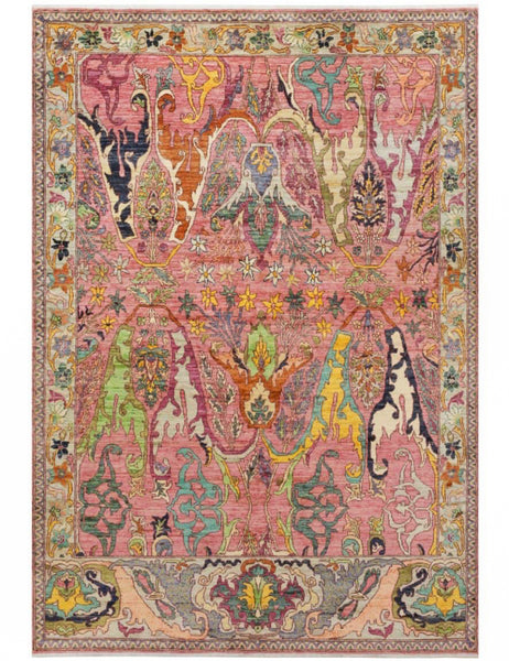 Karakul rug in pink - Karakul Rugs are Handmade in Afghanistan with fine wool and natural dyes | Emma Mellor Handmade Rugs London