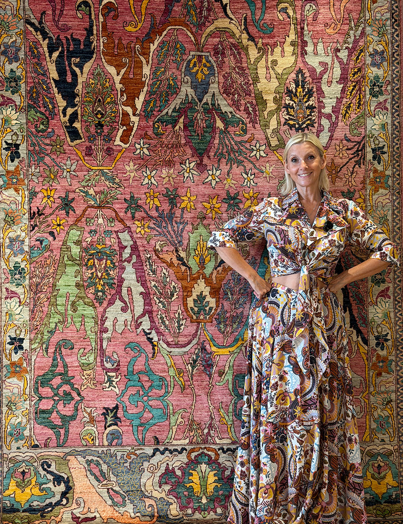 Karakul rug in pink - Karakul Rugs are Handmade in Afghanistan with fine wool and natural dyes | Emma Mellor Handmade Rugs London