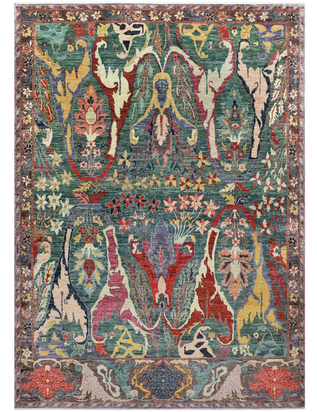 Forest Teal Karakul - Karakul Rugs are Handmade in Afghanistan with fine wool and natural dyes | Emma Mellor Handmade Rugs London