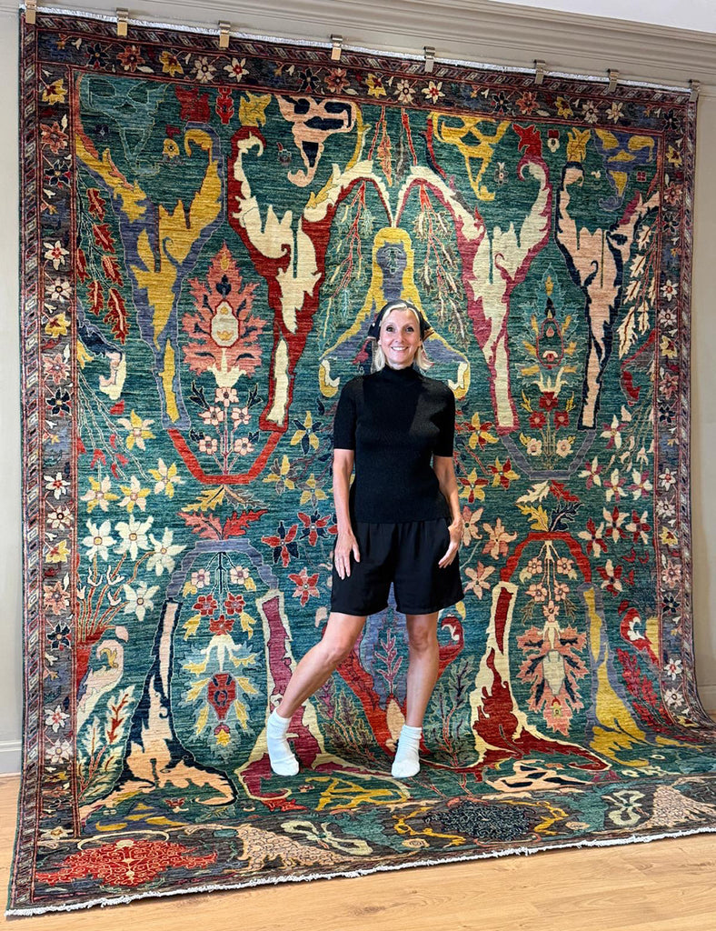 Forest Karakul - Karakul Rugs are Handmade in Afghanistan with fine wool and natural dyes | Emma Mellor Handmade Rugs London