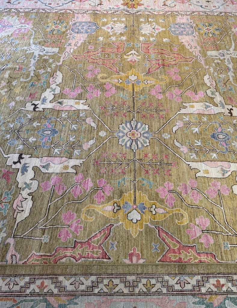 Karakul Rug in Golden Olive - Karakul Rugs are Handmade in Afghanistan with fine wool and natural dyes | Emma Mellor Handmade Rugs London