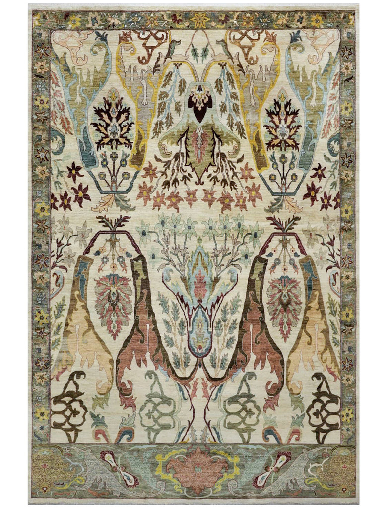 Large Karakul Rug In Autumn - Karakul Rugs are Handmade in Afghanistan with fine wool and natural dyes - Worldwide Delivery | Emma Mellor Handmade Rugs
