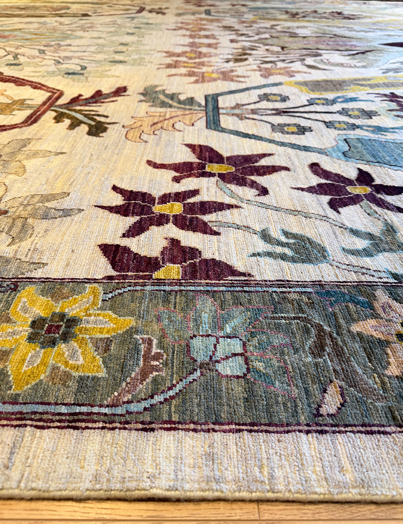 Large Karakul Rug In Autumn - Karakul Rugs are Handmade in Afghanistan with fine wool and natural dyes - Worldwide Delivery | Emma Mellor Handmade Rugs
