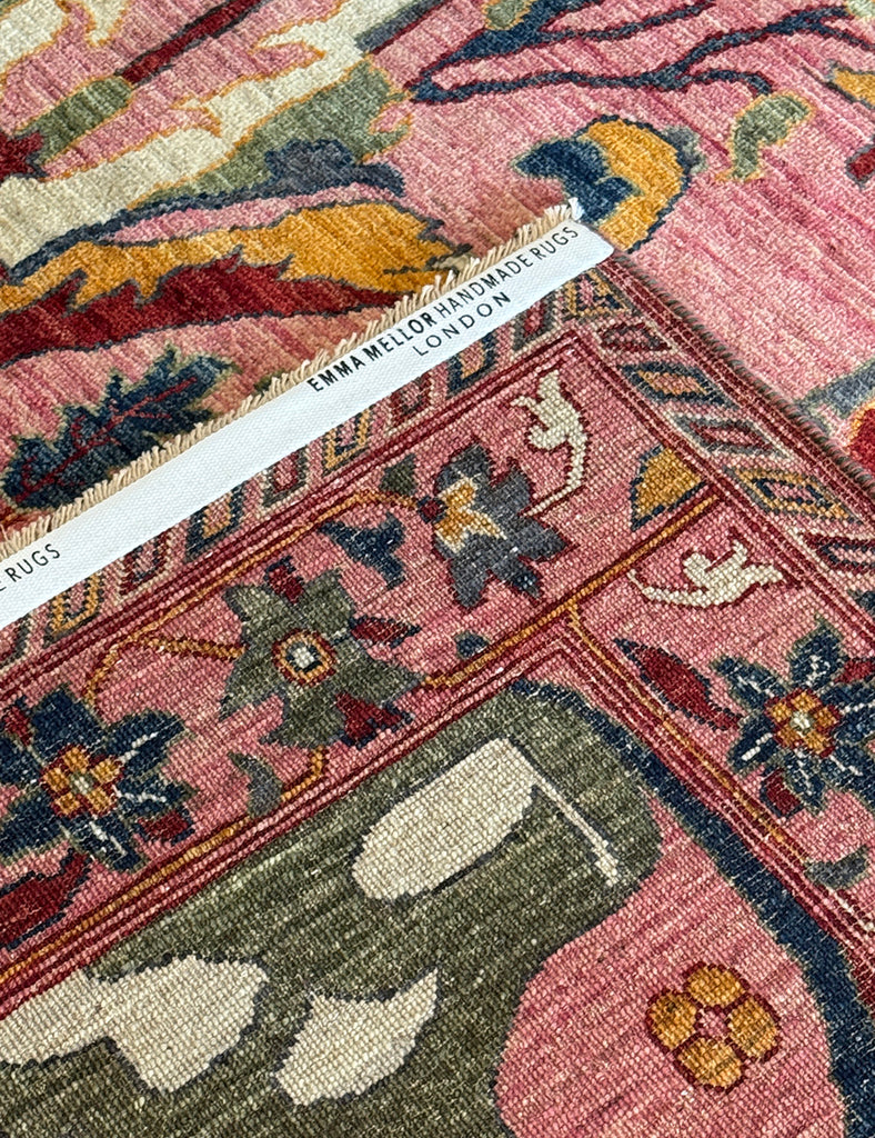 Karakul Rug in Peony & Rosehip - Karakul Rugs are Handmade in Afghanistan with fine wool and natural dyes | Worldwide delivery | Emma Mellor Handmade Rugs 