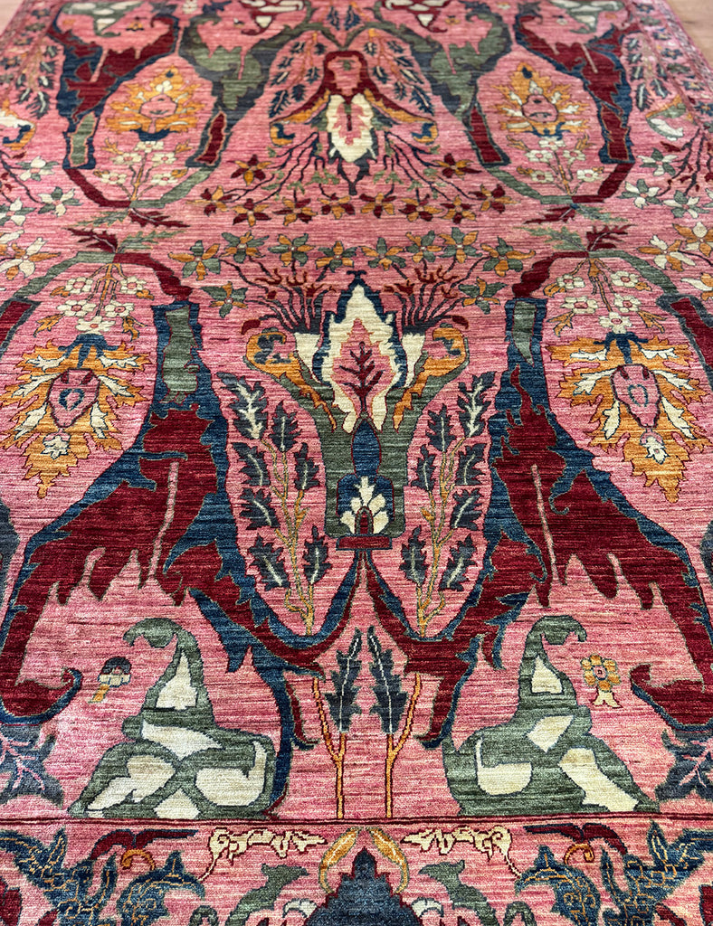 Karakul Rug in Peony & Rosehip - Karakul Rugs are Handmade in Afghanistan with fine wool and natural dyes | Worldwide delivery | Emma Mellor Handmade Rugs 