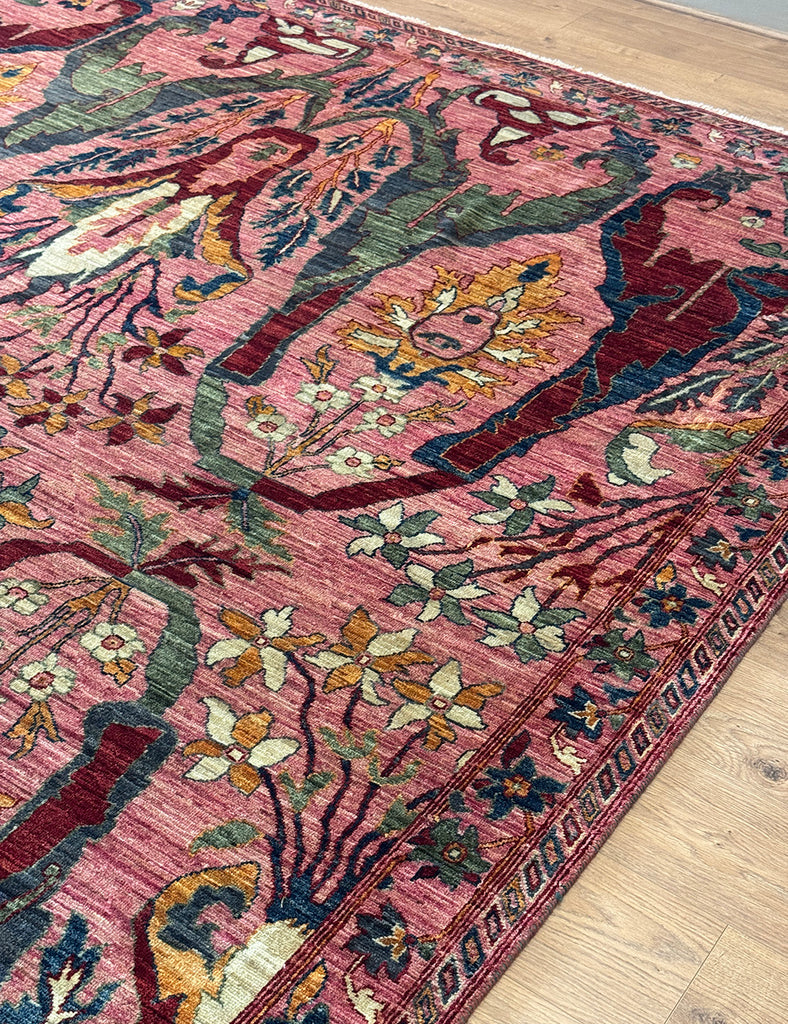 Karakul Rug in Peony & Rosehip - Karakul Rugs are Handmade in Afghanistan with fine wool and natural dyes | Worldwide delivery | Emma Mellor Handmade Rugs 