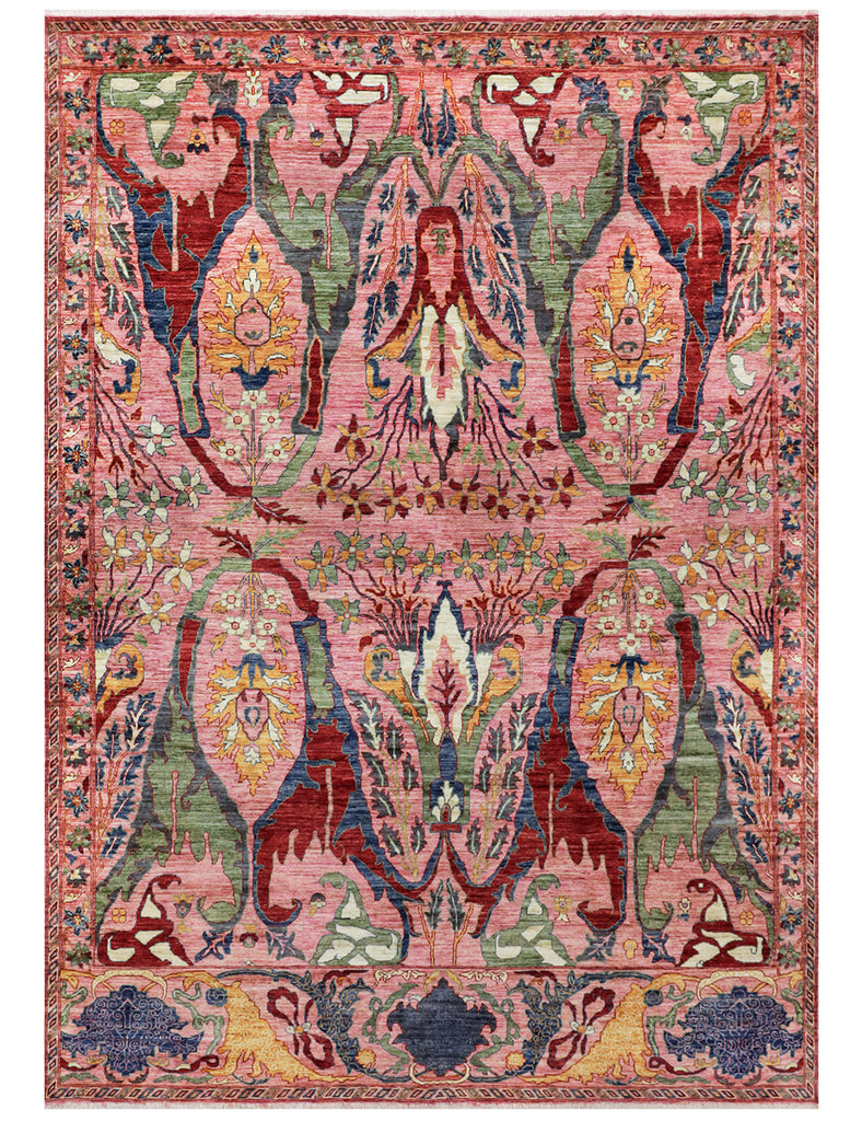 Karakul Rug in Peony & Rosehip - Karakul Rugs are Handmade in Afghanistan with fine wool and natural dyes | Worldwide delivery | Emma Mellor Handmade Rugs 