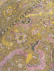 Karakul rug in chartreuse & rose