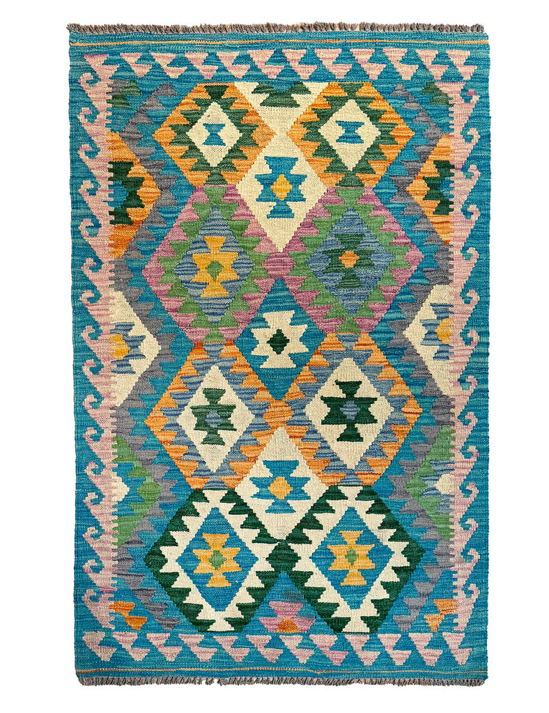 Kilim Rug | 153cm x 99cm | Chalk Kilim Rug | Emma Mellor Rugs London