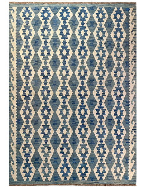 Kilim Rug | 245cm x 178cm | Chalk Kilim Rug | Emma Mellor Rugs London