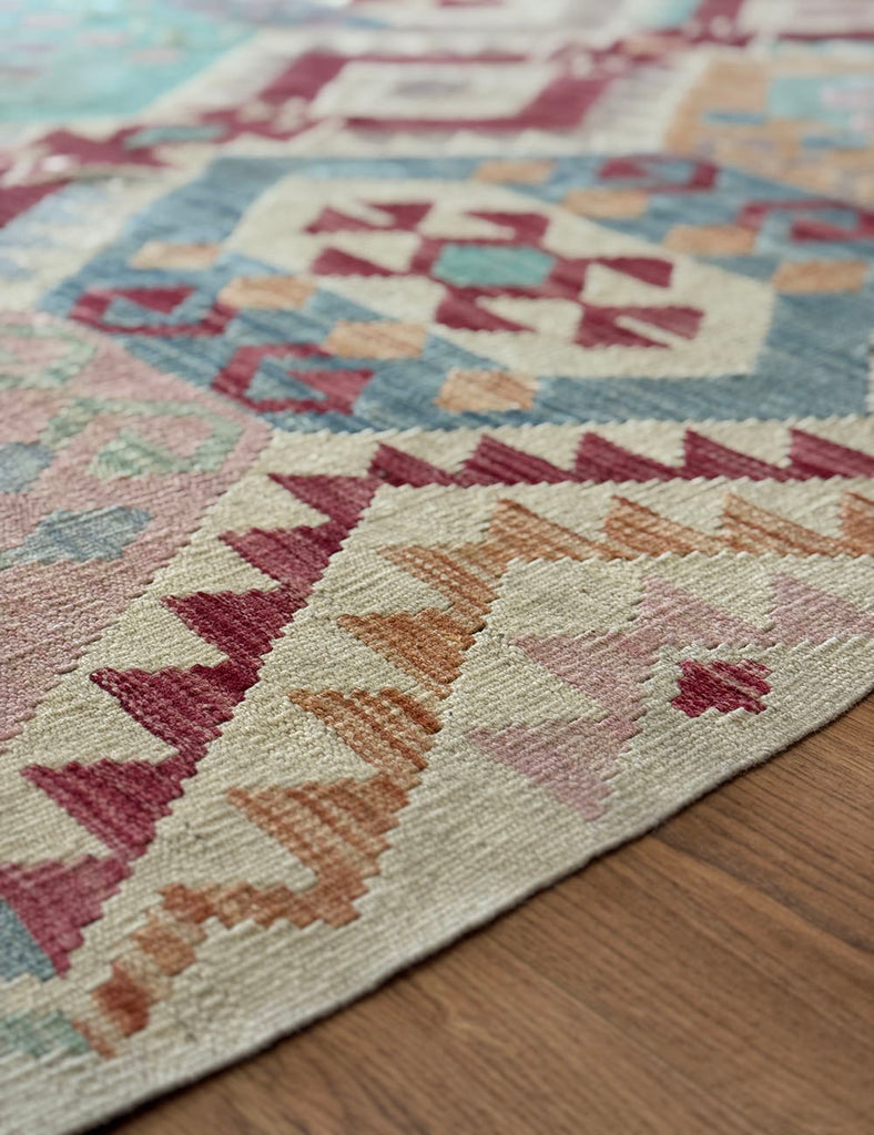 Chalk Kilim Rug | 398cm x 301cm | Kilims | Emma Mellor Handmade Rugs