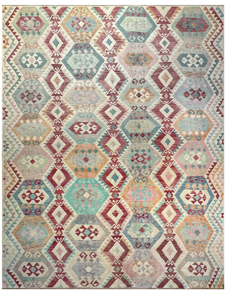 Chalk Kilim Rug | 398cm x 301cm | Kilims | Emma Mellor Handmade Rugs
