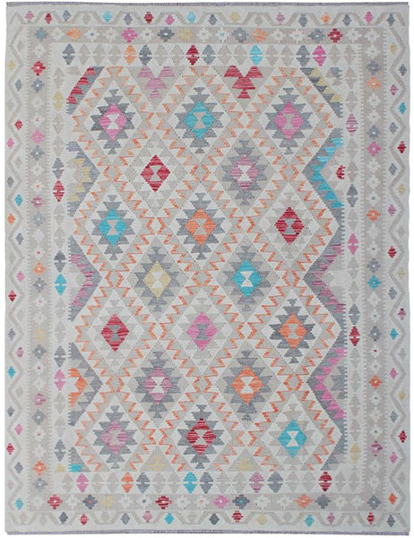 Kilim Rug | 230cm x 173cm | Chalk Kilim Rug | Emma Mellor Rugs London