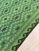 Large Kilim Rug In Avocado Green | 476cm x 302cm | Emma Mellor Handmade Rugs