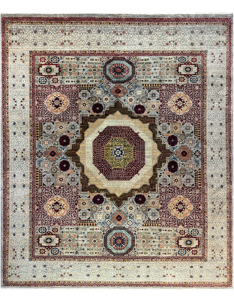 Mamluk Rug | 291cm x 252cm | Large Rugs | Emma Mellor Handmade Rugs