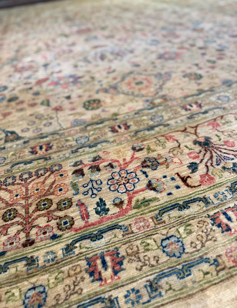 Petit Trianon Mazar Rug  - 405cm x 300cm - Large Rugs - Handmade with fine wool and natural dyes | Worldwide Shipping | Emma Mellor Handmade Rugs