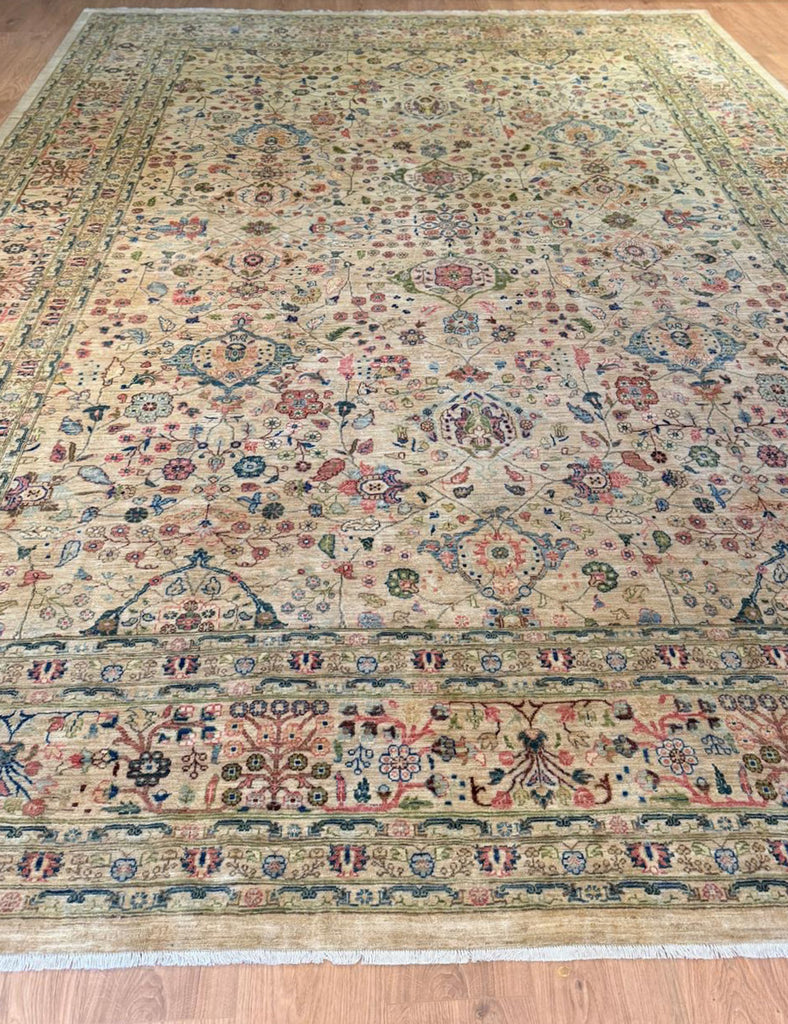 Petit Trianon Mazar Rug  - 405cm x 300cm - Large Rugs - Handmade with fine wool and natural dyes | Worldwide Shipping | Emma Mellor Handmade Rugs