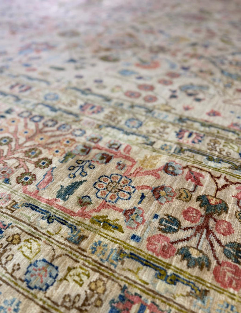 Petit Trianon Mazar Rug  - 405cm x 300cm - Large Rugs - Handmade with fine wool and natural dyes | Worldwide Shipping | Emma Mellor Handmade Rugs