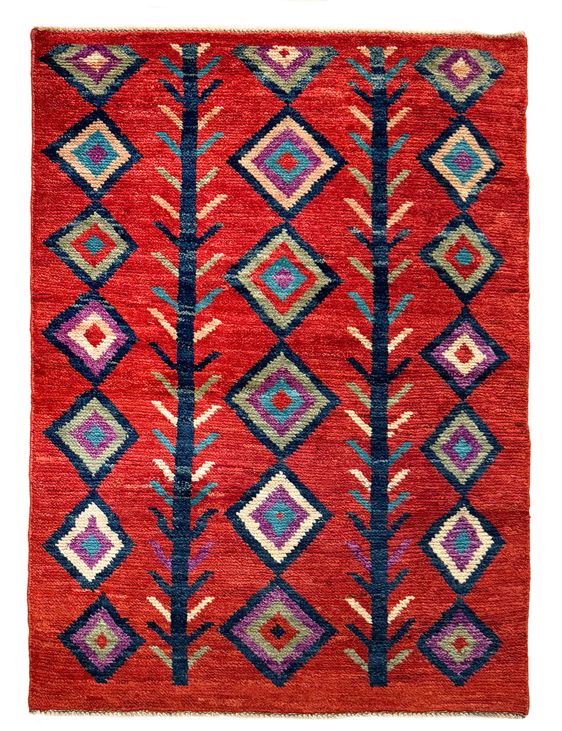 Nomadic Afghan Rug | 143cm x 100cm (4'8 x 3'3) | Contemporary Rugs | Emma Mellor