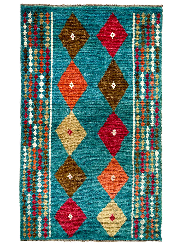 Nomadic Afghan Rug | 145cm x 92cm | Contemporary Rugs | Emma Mellor