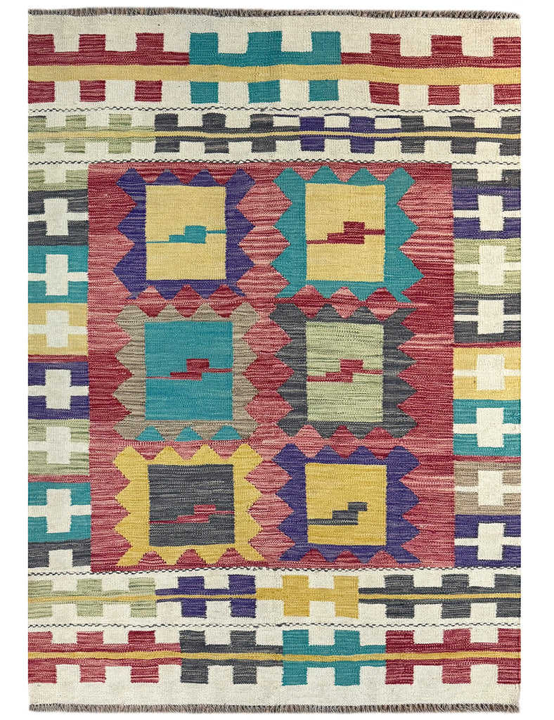 Scandinavian Kilim | 176cm x 122cm | Swedish Kilim Rugs | Emma Mellor