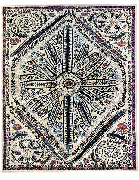 Suzani Rug |  303cm x 245cm| Suzani Rugs | Emma Mellor Handmade Rugs