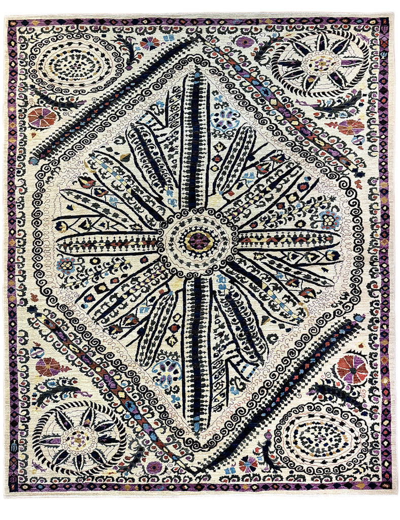 Suzani Rug |  303cm x 245cm| Suzani Rugs | Emma Mellor Handmade Rugs