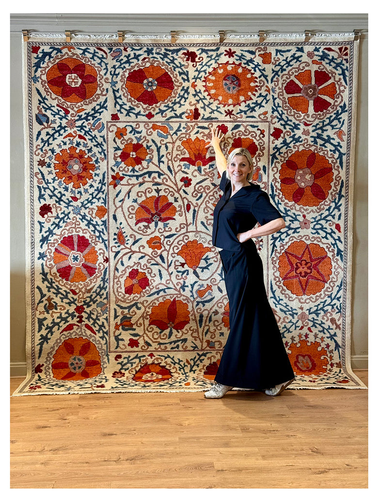 Suzani Rug |  305cm x 257cm | Suzani Rugs | Emma Mellor Handmade Rugs