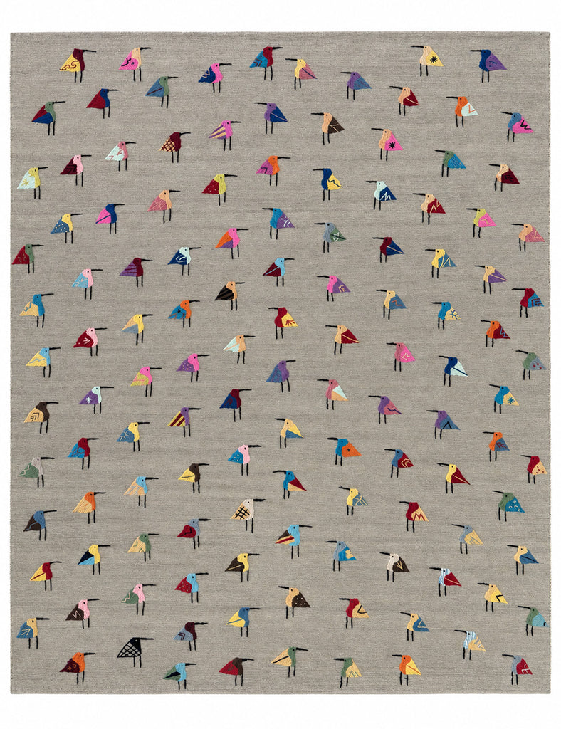 Suzani little birds rug Emma Mellor