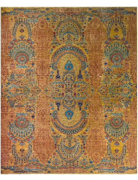 Mazar Rug | 305cm x 245cm | Burnt Orange | Emma Mellor Handmade Rugs