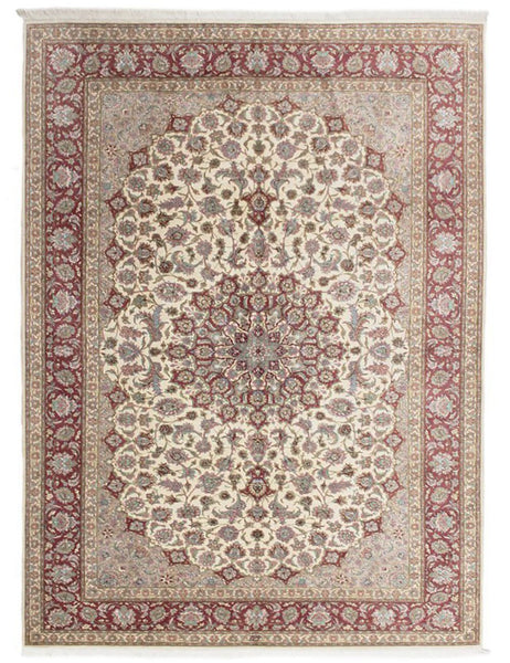 Fine Persian Silk Qum - 300cm x 198cm (9'10 x 6'6) - Silk Rugs - HANDMADE RUG COMPANY