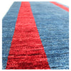 BLUE RED RUNNER - 322cm x 76cm (10'6 x 2'6) - HALL RUNNERS - HANDMADE RUG COMPANY