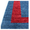 BLUE RED RUNNER - 322cm x 76cm (10'6 x 2'6) - HALL RUNNERS - HANDMADE RUG COMPANY