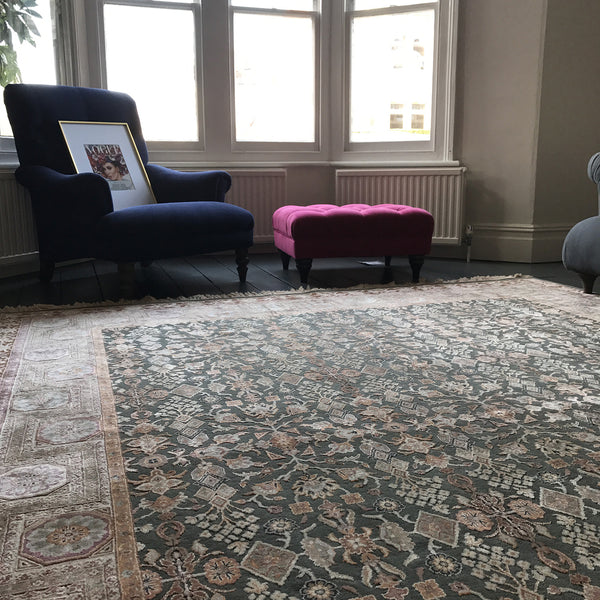 Handmade Wool and Silk Rug - The Handmade Rug Company