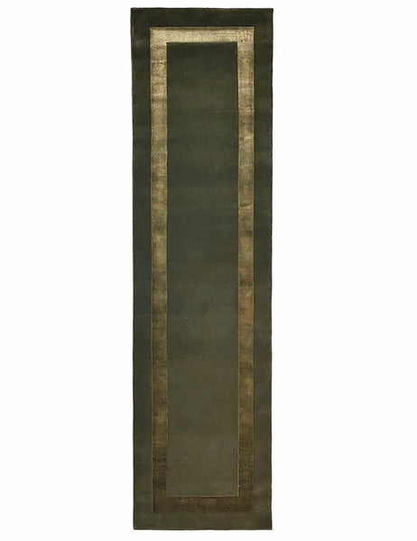 OBSIDIAN GREEN by The Handmade Rug Company  -  Contemporary Hall Runners - HANDMADE RUG COMPANY